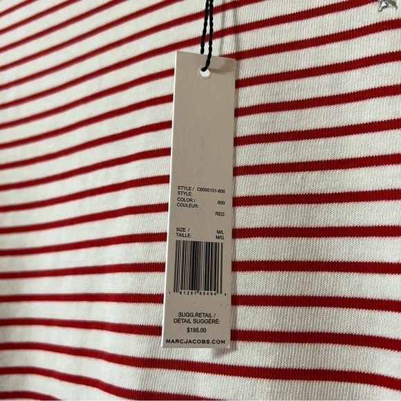 Marc Jacobs | NWT Striped T-Shirt Dress Crewneck Ringer Tee Mini Dress Size M/L - Picture 3 of 10